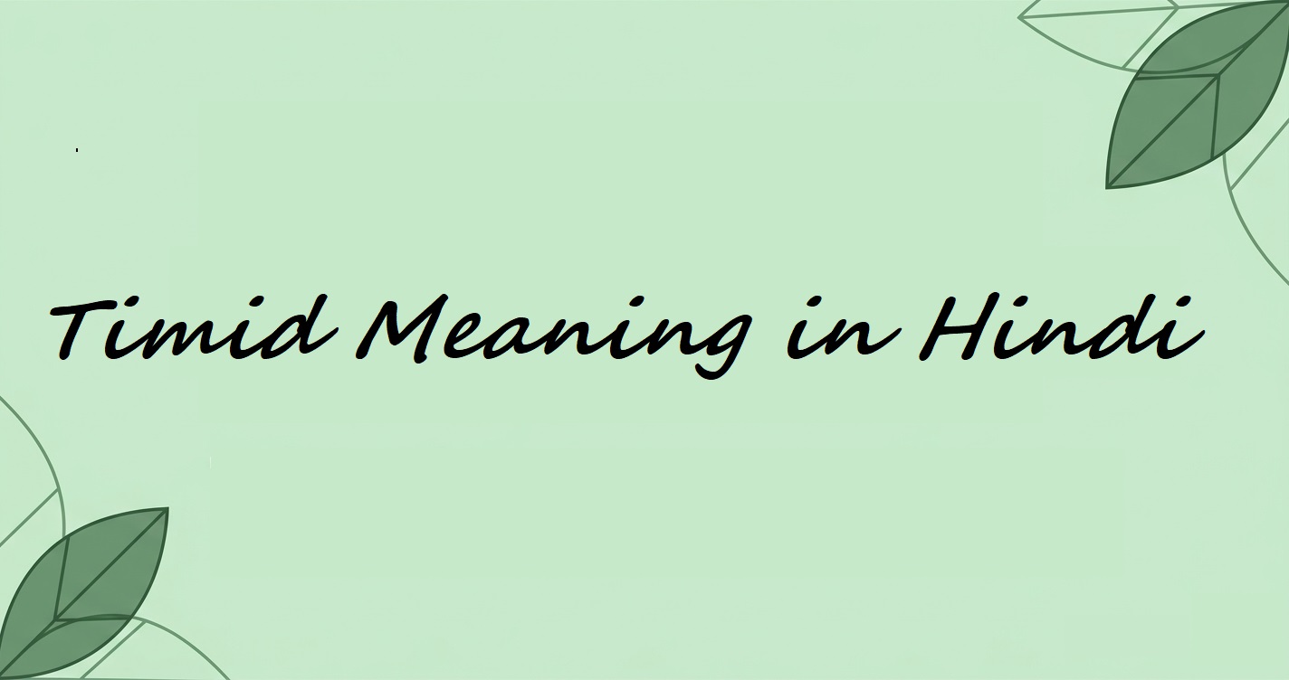 Timid Meaning: Definition, Context, and Timid Meaning in Hindi