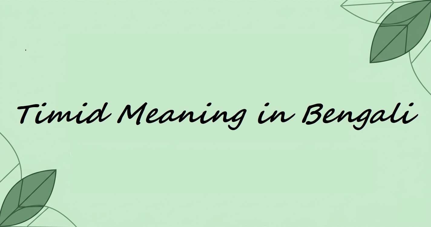 Timid Meaning: Definition and Professional Timid Meaning in Bengali