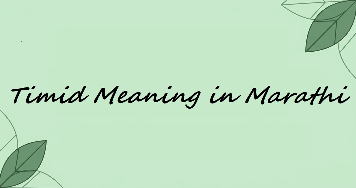 Timid Meaning: Definition and Professional Timid Meaning in Marathi